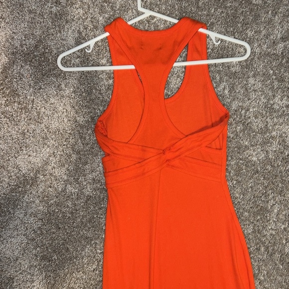 Rehab Ribbed Bodycon Sleeveless Dress Orange Size Small - Picture 3 of 6